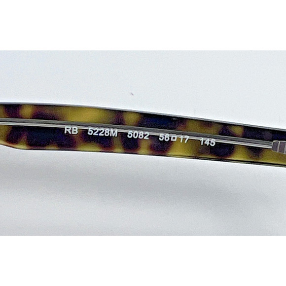 Ray-Ban RB5228M 56-17-145 Tortoise Havana Full Rim Eyeglasses FRAMES ONLY - Picture 11 of 11